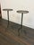 Design Plus Gallery presents a Pair of Antique Brass Metal Martini Cocktail Tables from Creative Co-Op. These art deco-...