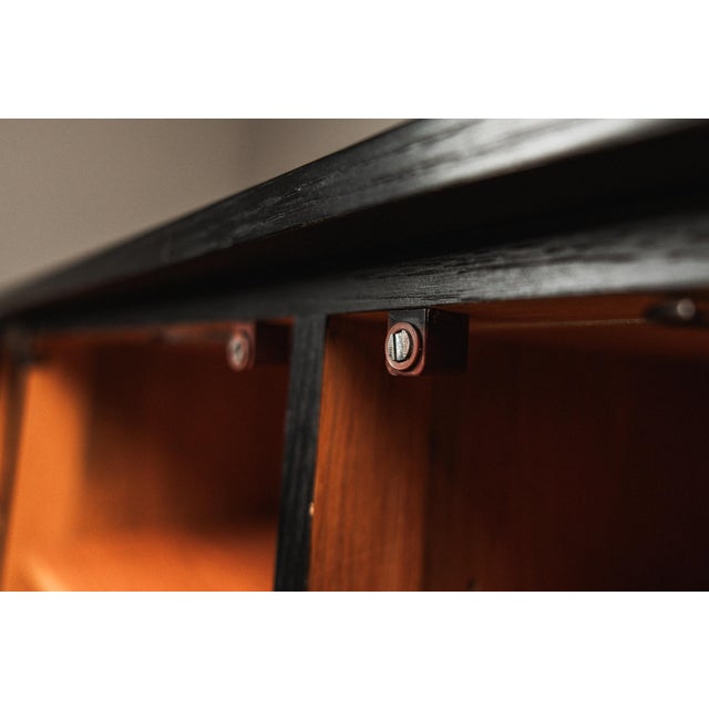 Sideboard in Black Oak and Chrome by Florence Knoll Bassett for Knoll International, 1960s For Sale - Image 10 of 18