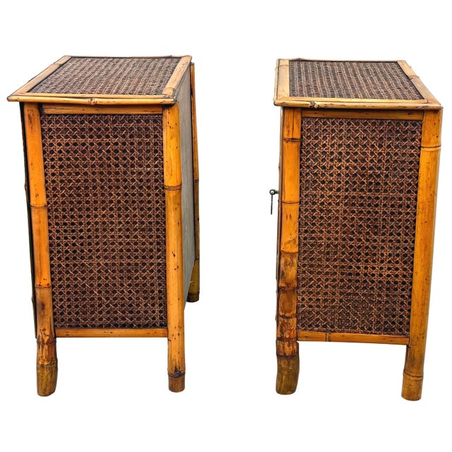 19th Century Aesthetic Table Top Bamboo Cupboards, 1880, Set of 2 For Sale - Image 9 of 13
