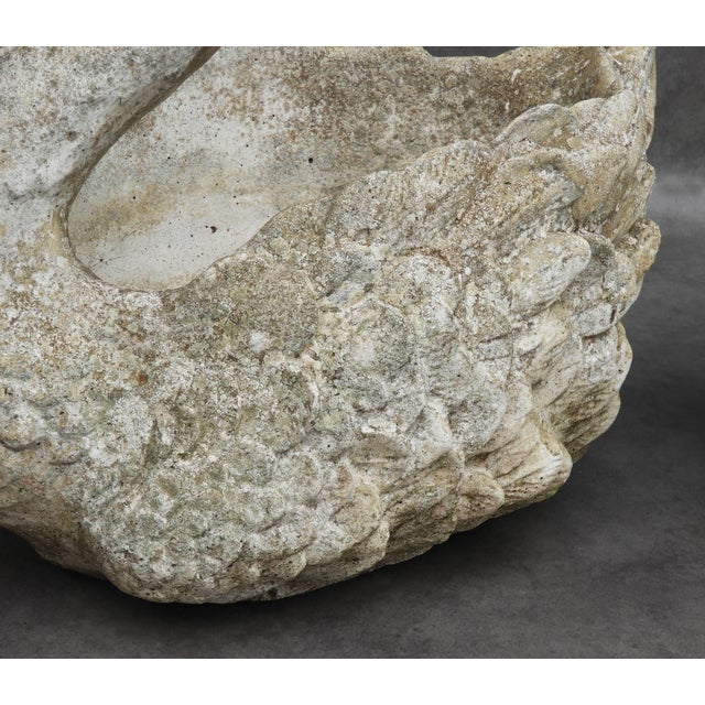 Gray Large French Swan Garden Planters, 1950s, Set of 2 For Sale - Image 8 of 10