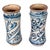 Baroque Pair of Antique 17th Century Spanish Blue & White Pottery Albarelli Drug Jars 1680 For Sale - Image 3 of 12