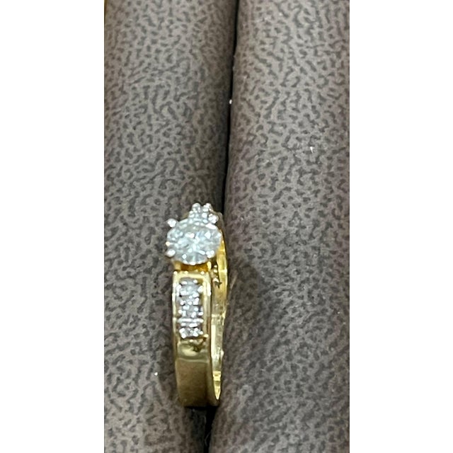 Transparent 0.50 Carat Solitaire Diamond Traditional Ring/Band 14 Kt Yellow Gold For Sale - Image 8 of 18