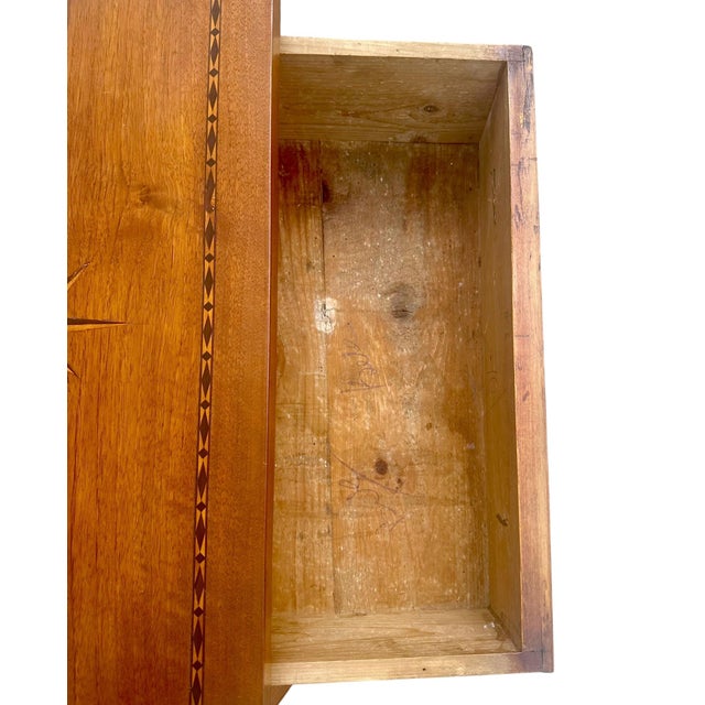 Wood Early 19th Century Italian Three Drawer Chest With Starburst Inlay For Sale - Image 7 of 10