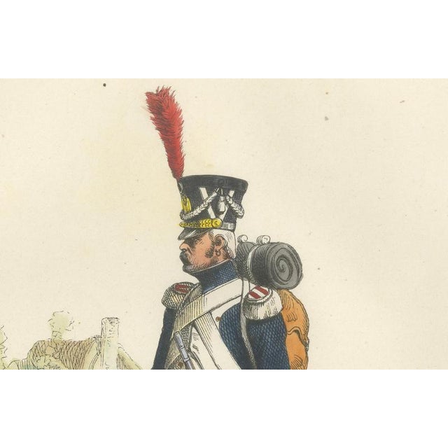 Mid 19th Century Napoleonic Imperial Guard Grenadiers, 1843, Paper, Set of 2 For Sale - Image 5 of 11