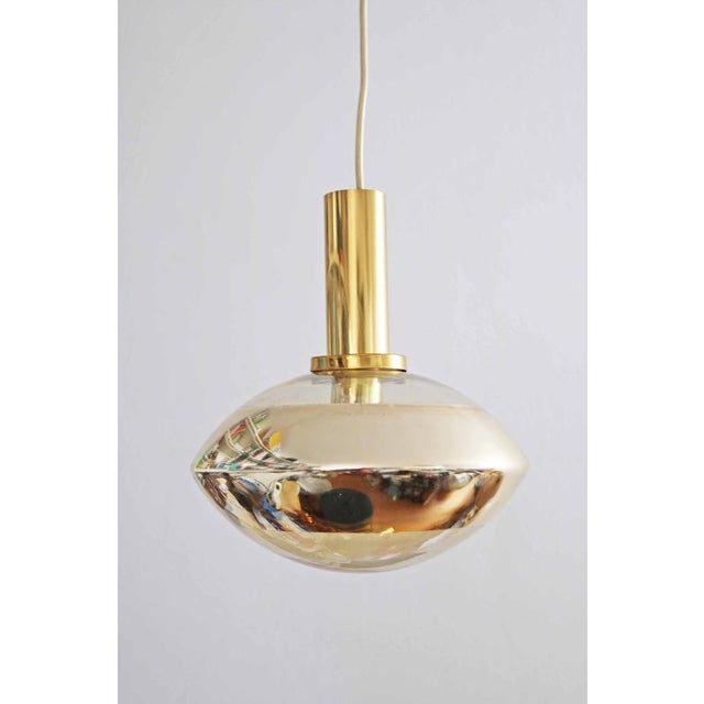 Gold Large Vintage UFO Pendant Lamp from Peill & Putzler, 1970s For Sale - Image 8 of 8