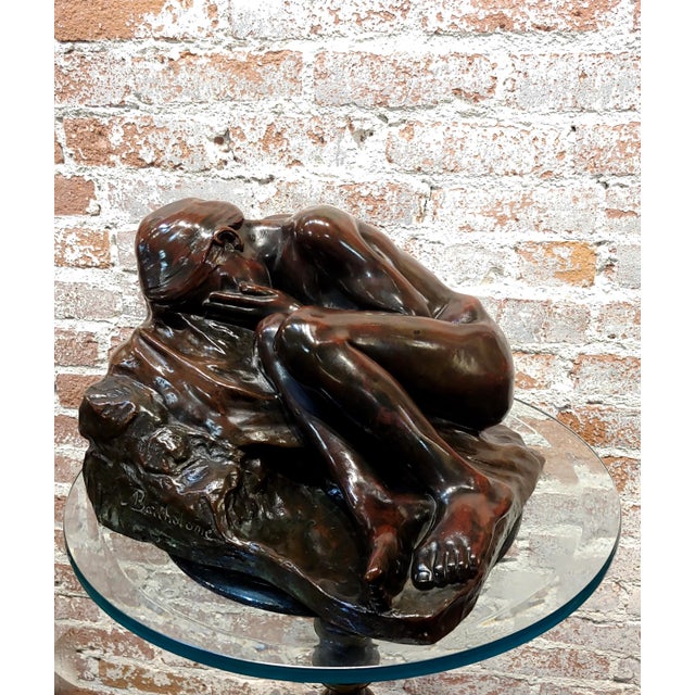 Paul-Albert Bartholomé - Nude Crying -Original Bronze Sculpture-C.1900s For Sale - Image 12 of 12