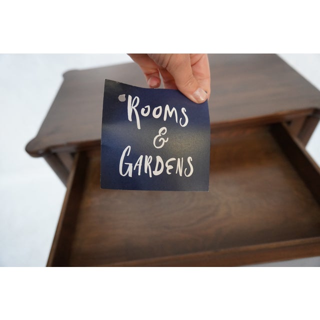 Miramar End Table With Drawer and Rush Shelf From Rooms & Gardens For Sale - Image 18 of 18