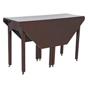 19th Century English Mahogany Octagonal Drop Leaf Table