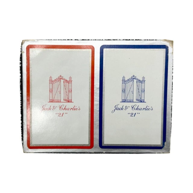 Plastic The 21 Club Nyc Restaurant Double Deck Playing Cards For Sale - Image 7 of 10