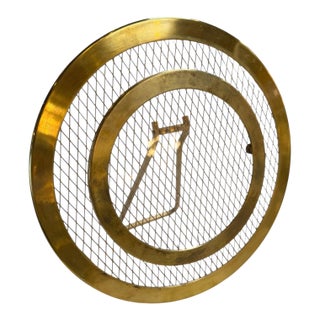 Vintage Brass & Glass Mesh Photo Frame For Sale