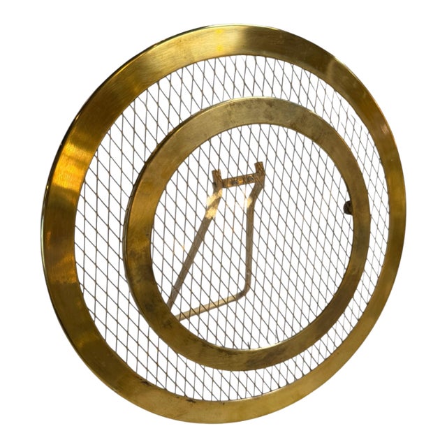 Vintage Brass & Glass Mesh Photo Frame For Sale