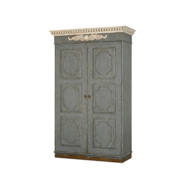 French Tara Shaw for Century Furniture Fountainebleau Wardrobe (Aged Slate) For Sale - Image 3 of 3