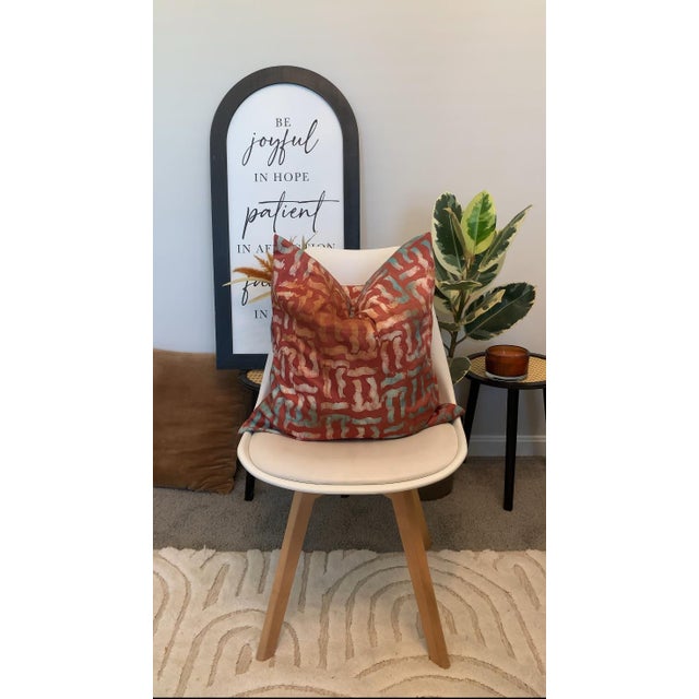 2020s Handmade Adire (Tie-Dye) Decorative Throw Pillow Cover For Sale - Image 5 of 12