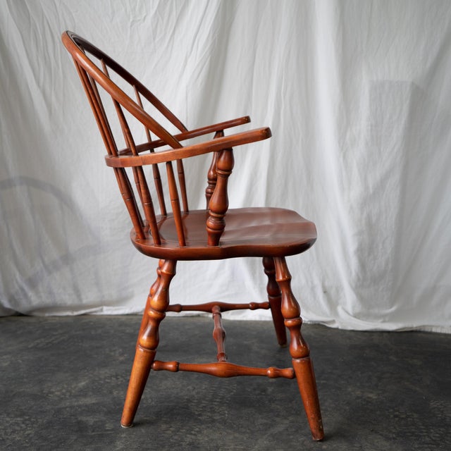 American Mid 20th Century Pair of Mid-Century Windsor A/K/A Captain's Arm Chairs For Sale - Image 3 of 7