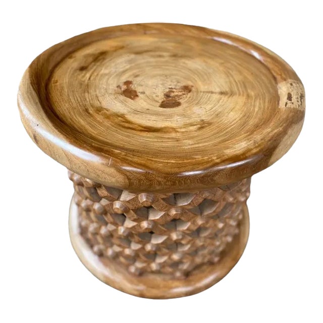 African Handmade Coffee Brown Table Decor For Sale