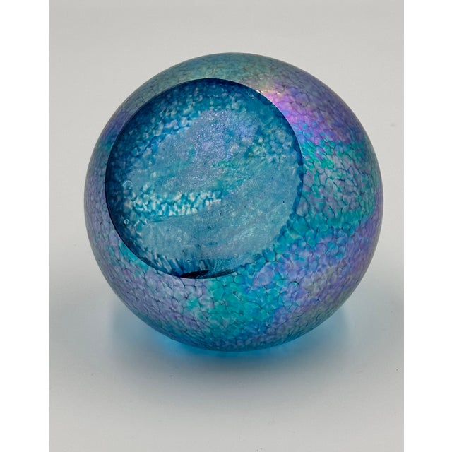 Shabby Chic Glass Eye Studio Celestial Series Supernova Paperweight Nib Retired For Sale - Image 3 of 10