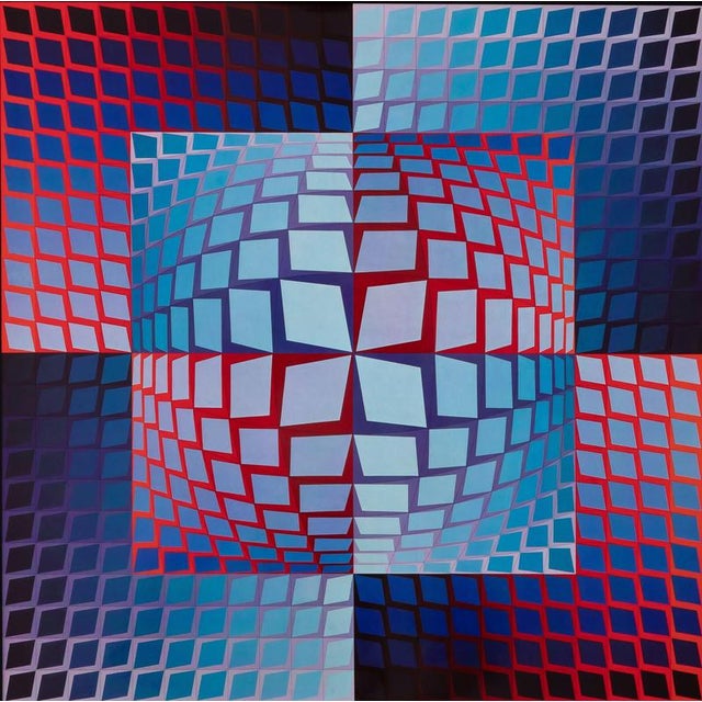 Victor Vasarely (1906-1997) Quasar-Zett Heliogravure after a work by the artist On heavy paper, 41 x 41 cm (approx. 16 x...