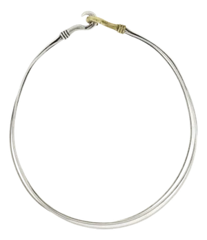 Vintage Alwand Vahan Sterling Silver & Brass Multi-Cable Choker