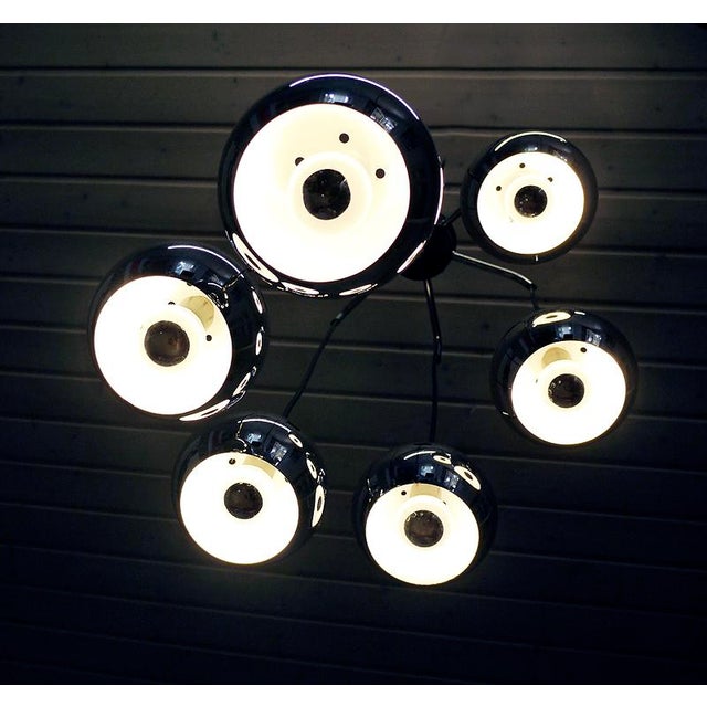 German Cascading Chrome Ceiling Lamp from Kaiser Idell / Kaiser Leuchten, 1970s For Sale - Image 4 of 8