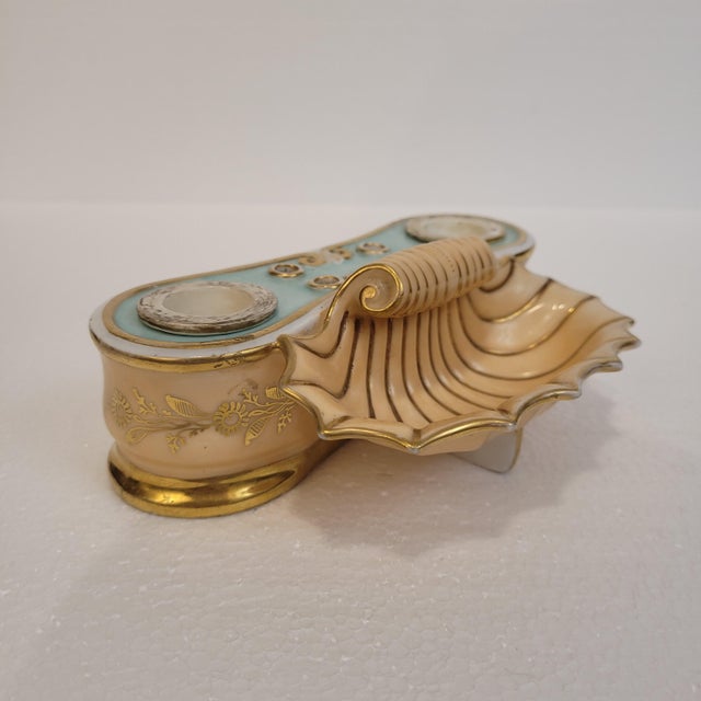Inkwell or Writing Set in Porcelain by Jacob Petit, France, 19th Century For Sale - Image 11 of 18