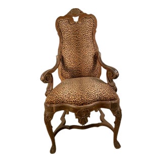 19th Century Italian Carved Side Chair For Sale