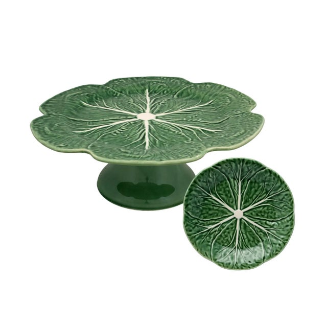Bordallo Pinheiro Cabbage Cake Serving Set, 5 Pieces For Sale In New York - Image 6 of 6