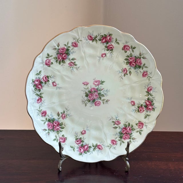 Farmhouse Vintage English Bone China Decorative Dessert Plate For Sale - Image 3 of 14