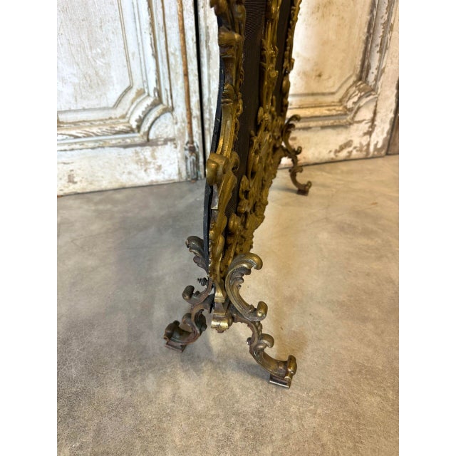 Metal Antique French Fire Screen, 1900s For Sale - Image 7 of 9
