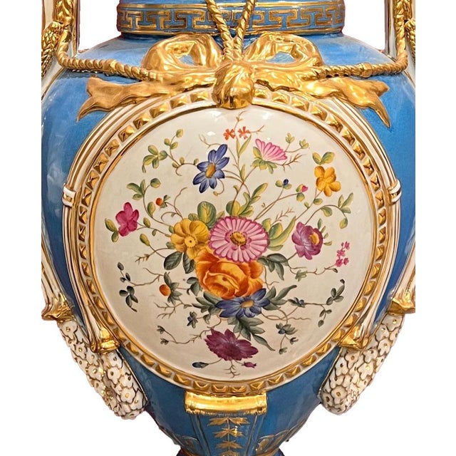 Vases in Sevres Porcelain, Set of 2 For Sale - Image 5 of 6