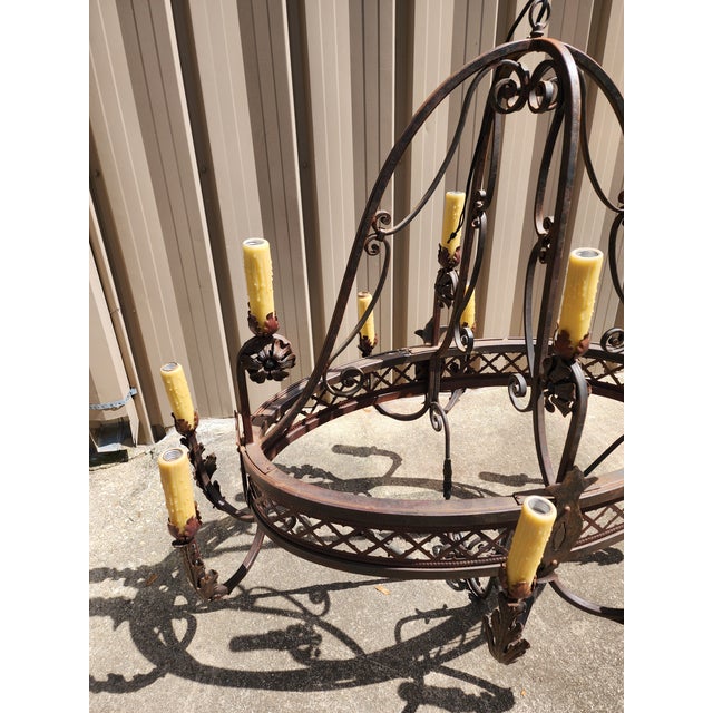 Wonderful large well made hanging light. Great for a large family room or kitchen. The height is 49" as shown but the...