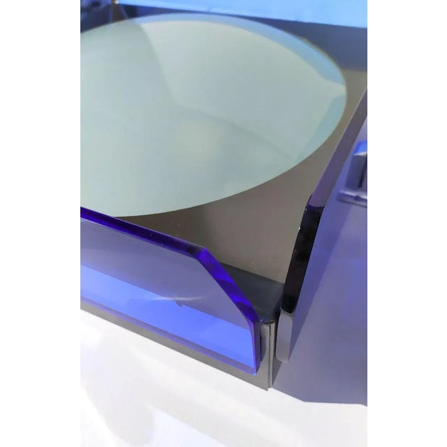 Blue Glass Wall Sconces from Veca, 1960s, Set of 2 For Sale - Image 4 of 9