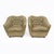 Pair of curved armchairs designed by Gio Ponti, Casa e Giardino production 1940s, wooden frame, goose down cushions,...