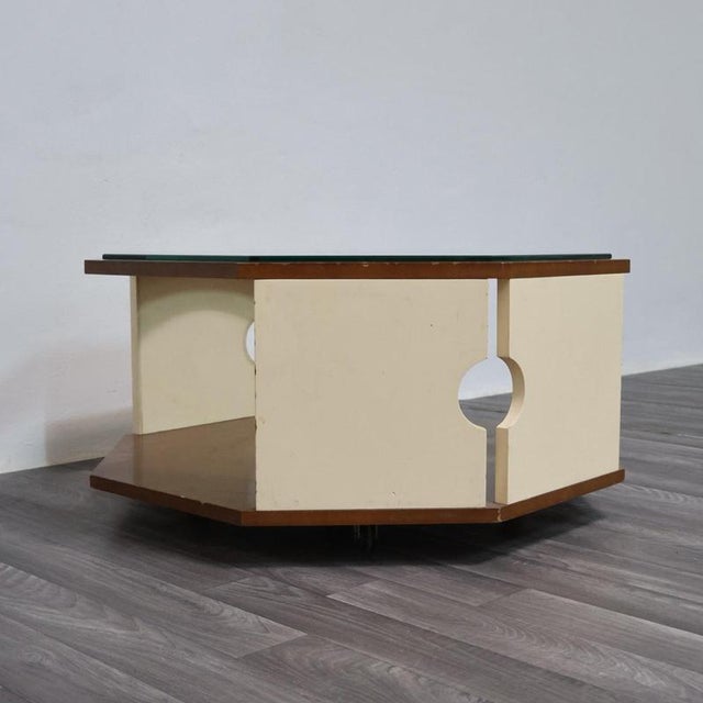 1970s Modern Space Age Octagonal Coffee Table, 1970s For Sale - Image 5 of 11
