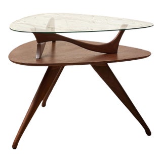Mid 20th Century Two Tier Coffee Table Styled After Vladimir Kagan For Sale