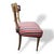 Pair of Vintage Hollywood Regency Accent Chairs in Red & Grey Stripe Upholstery on Gold For Sale - Image 4 of 4