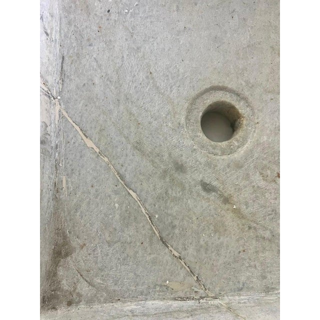 Mid 20th Century Italian Marble Sink in Square Organic Modern Style For Sale - Image 10 of 13