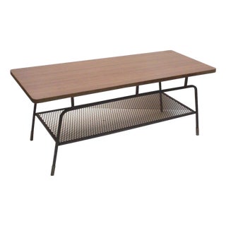 Mid Century Iron Rectangular Coffee Table-Arthur Umanoff For Sale
