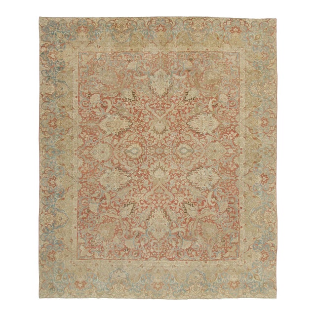 Oversized Antique Persian Tabriz Rug With Floral Arabesque Design - Rug & Kilim For Sale