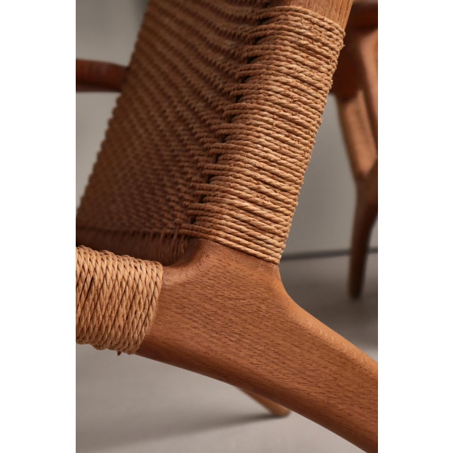 Early Edition CH25 Lounge Chairs in Oak and Papercord by Hans J. Wegner, 1960s, Set of 2 For Sale - Image 16 of 18