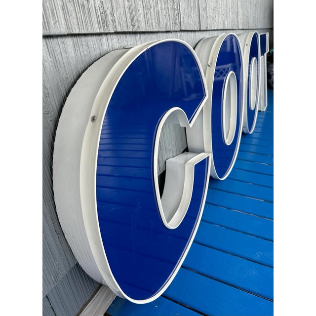 Pop Art Early 21st Century Large Industrial Channel Letters in Sign Coot or C O O T, Giant Set of Four For Sale - Image 3 of 12