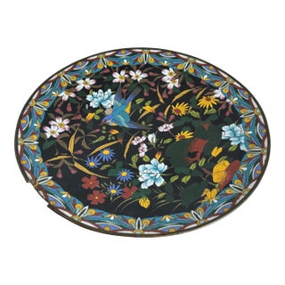 Late 19th Century Cloisonne Plate For Sale