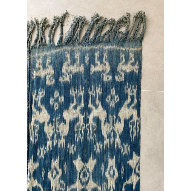 Textile Indigo Blue Ikat Textile From Sumba Island, Indonesia For Sale - Image 7 of 9