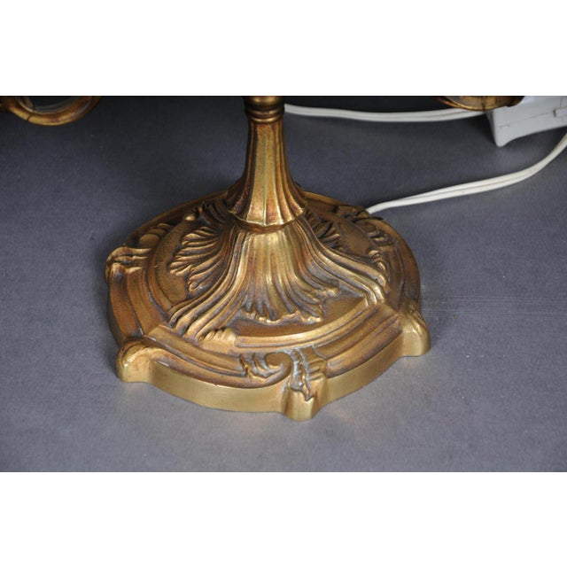 Empire Table Lamp in Gold-Plated Bronze, 1900s For Sale - Image 6 of 15
