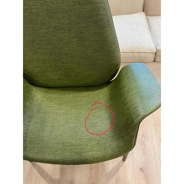 Vintage Adrian Pearsall for Craft Associates Sculptural Green Vinyl Lounge Chair | Mid-Century Modern For Sale In Atlanta - Image 6 of 10