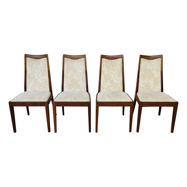 Vintage Teak and Fabric Dining Chairs from G-Plan, 1960s, Set of 4 For Sale