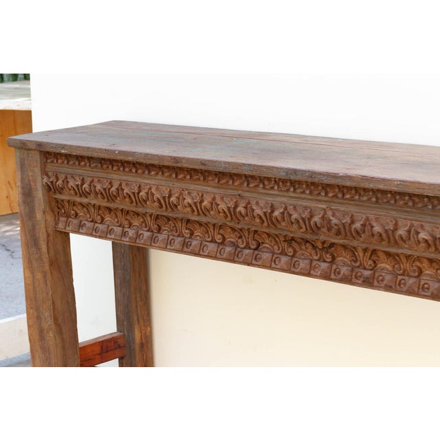 Traditional 104" Long Grand Architectural Beam Console For Sale - Image 3 of 8