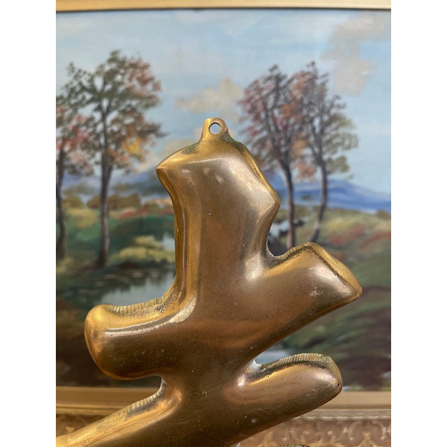 Vintage Cast Metal Chinese Longevity Symbol Wall Plaque - Shou Character Decorative Sculpture For Sale - Image 9 of 10