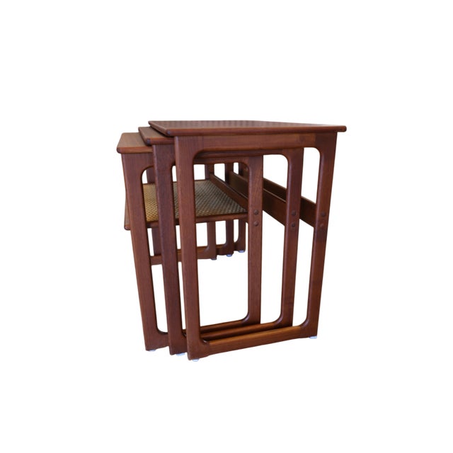 Teak Nesting Desks by Johannes Andersen for CFC Silkeborg, 1960s, Set of 3 For Sale - Image 11 of 15