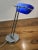 1970s Mid-Century Cobalt and Chrome Glass Library Desk Lamp, 1970s For Sale - Image 5 of 10