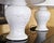 Pair of Vintage White Ceramic Ginger Jar Table Lamps With Floral Relief & Diane Shades For Sale - Image 13 of 18